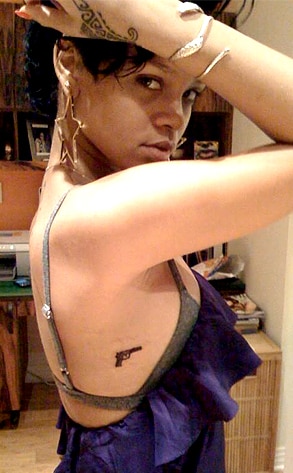 rihanna tattoos shh. When Rihanna was gunning for