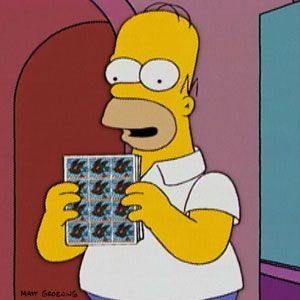 Homer Simpson, Stamp Collector