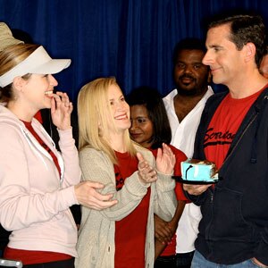 Jenna Fischer, Angela Kinsey, Steve Carell, The Office Jenna Fischer, Angela Kinsey, Steve Carell, The Office