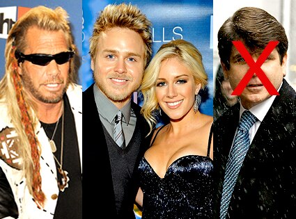 Dog the Bounty Hunter, Spencer Pratt, Heidi Montag, Rod Blagojevich