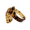 Lucite Wrap Animal Print Cuff Bangle