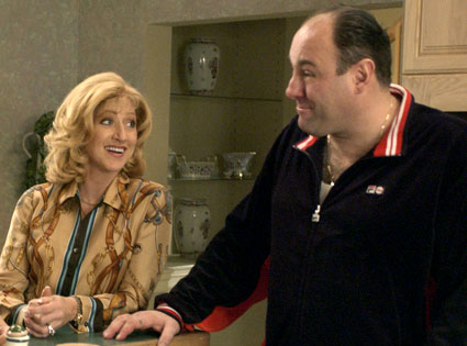 Edie Falco, James Gandolfini, The Sopranos Edie Falco, James Gandolfini, The Sopranos