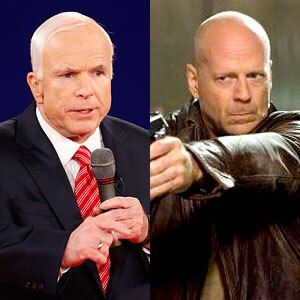 John McCain, Bruce Willis