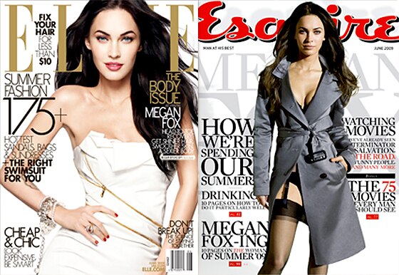 Megan Fox, Elle Cover, Esquire Cover Alexei Hay for Elle Magazine; 