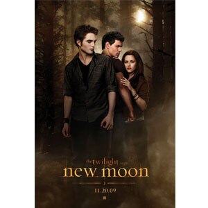 New Moon teaser Poster, Robert Pattinson, Taylor Lautner, Kristen Stewart