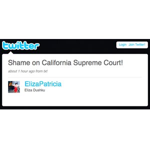 Eliza Dushku's Twitter Page