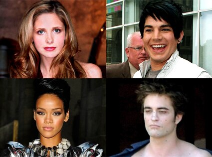 Sarah Michelle Gellar, Adam Lambert, Rihanna, Robert Pattinson