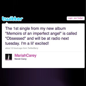 Mariah Carey's Twitter Page