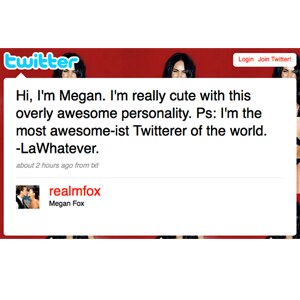Megan Fox's Twitter Page