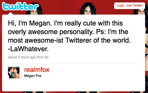 shia labeouf transformers megan fox. Megan Fox#39;s Twitter Page