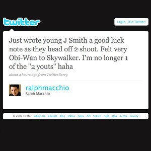 Ralph Macchio, Twitter Page