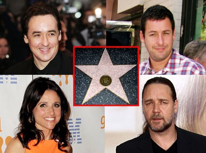 John Cusack, Adam Sandle, Julia Louis-Dreyfus, Russel Crowe, Star