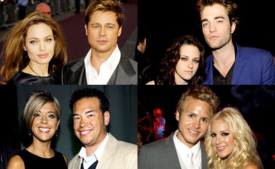 Angelina Jolie, Brad Pitt, Kristen Stewart, Robert Pattinson, Kate Gosselin, Jon Gosselin, Heidi Montag, Spencer Pratt