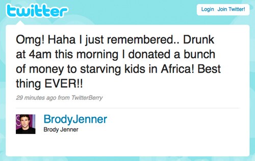 Brody Jenner's Twitter Page