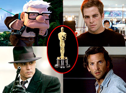 Up, Chris Pine, Star Trek, Johnny Depp, Public Enemies, Bradley Cooper, Hangover, Oscar Statue