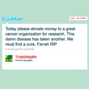 Christina Applegate's Twitter Page