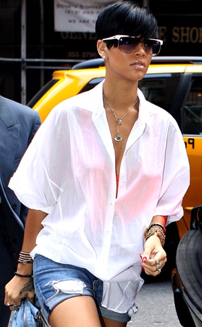 Rihanna was caught by the paparazzi with a tattoo instrument in her hand, 