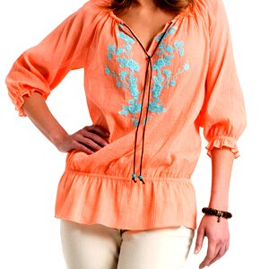 Anne Klein Tunic with Lace Applique