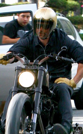 brad pitt bike collection. Brad Pitt infphoto.com. Did you hear the one about Brad Pitt's motorcycle mishap? Countless reports of the chopper spill have been circulating cyberspace 