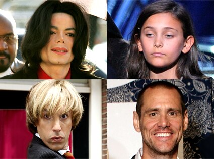 Michael Jackson, Paris Katherine Jackson, Sacha Baron Cohen, Jim Carrey