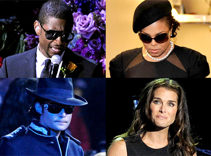 Usher, Janet Jackson, Corey Feldman, Brooke Shields, Michael Jackson, Memorial
