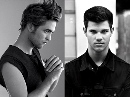 taylor lautner black and white. Pattinson, Taylor Lautner