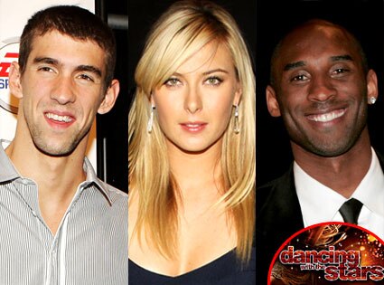 Michael Phelps, Maria Sharapova, Kobe Bryant, Dancing with the Stars logo