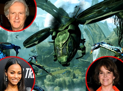 James Cameron, Zoe Saldana, Sigourney Weaver, Avatar