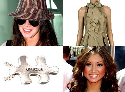 Megan Fox, Forever 21 Twelve by Twelve Khaki Top, The Good Cheer Puzzle Token, Brenda Song