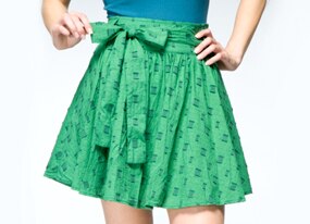 Tulle Flocked Skirt