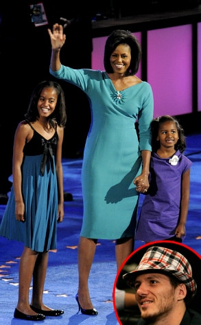 Malia Obama, Sasha Obama, Michelle Obama, Spike Mendelsohn