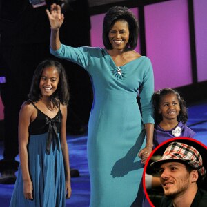 Malia Obama, Sasha Obama, Michelle Obama, Spike Mendelsohn