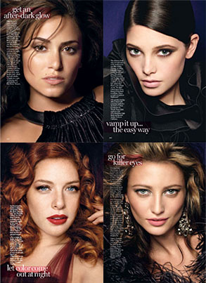 Nikki Reed, Ashley Greene, Rachelle Lefevre, Noot Seear, Glamour Magazine, Inside