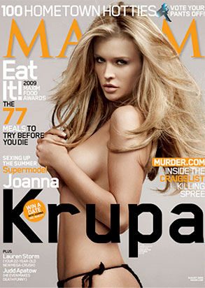 Joanna Krupa went topless on the cover of this month's Maxim she's bared it
