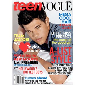 Taylor Lautner, Teen Vogue Magazine, Cover