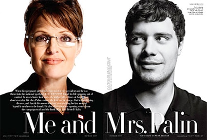 Sarah Palin, Levi Johnston, Vanity Fair Magazine, Inside