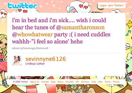 Lindsay Lohan Twitter