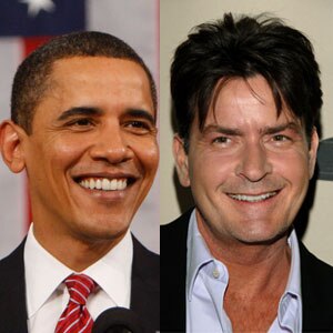 Barack Obama, Charlie Sheen