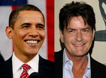 Barack Obama, Charlie Sheen