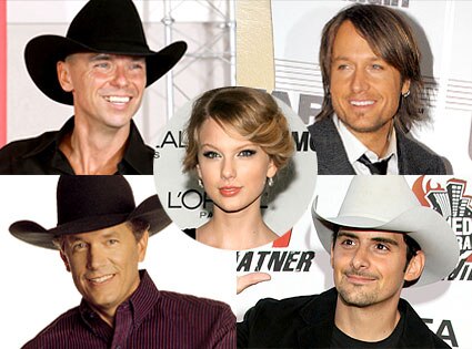 Kenny Chesney, Keith Urban, George Strait, Brad Paisley, Taylor Swift