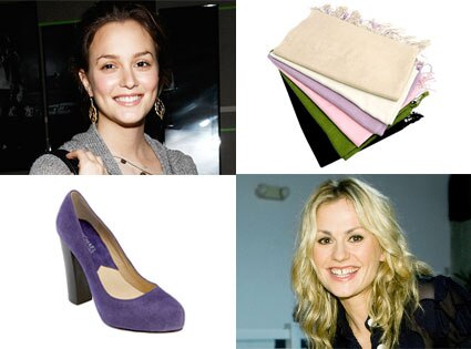 Leighton Meester, Pashmina International Pashminas, Michael Kors Purple Pump, Anna Paquin