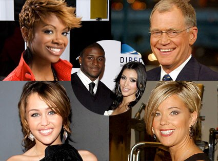 Real Housewives' Kandi Burruss, David Letterman, Miley Cyrus, Kate Gosselin, Kim Kardashian, Reggie Bush