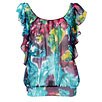 Forever 21 Printed Flutter Top