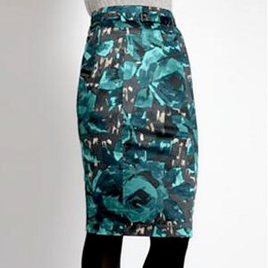 New York and Company Print Pencil Skirt