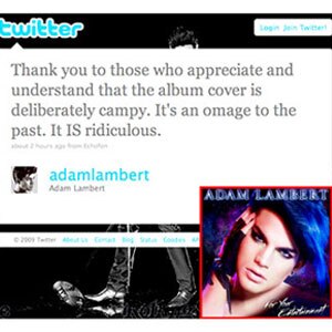 Adam Lambert, Twitter, For Your Entertainment, Album Cover