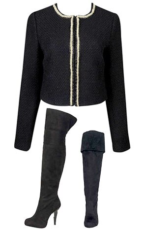 Forever 21 Boucle Jacket, Alloy Marlane Boots