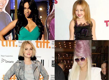 Tyra Banks, Noah Cyrus, Drew Barrymore, Lady GaGa