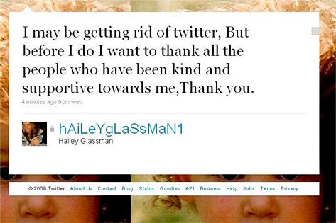 Hailey Glassman, Twitter