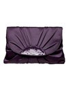 Lulu Sequined Satin Clutch