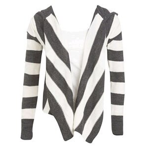 Wet Seal Stripe Cardigan